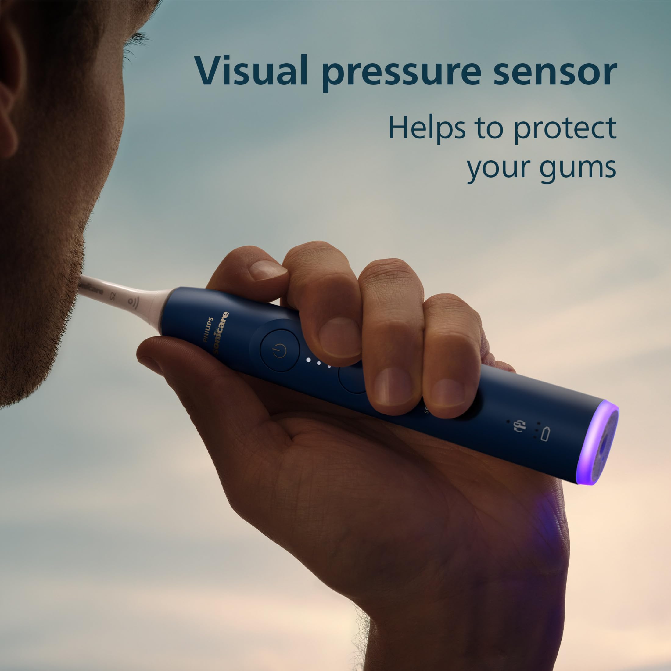 Philips Sonicare 6500 sensor de presión iluminado en la base que ayuda a proteger encías