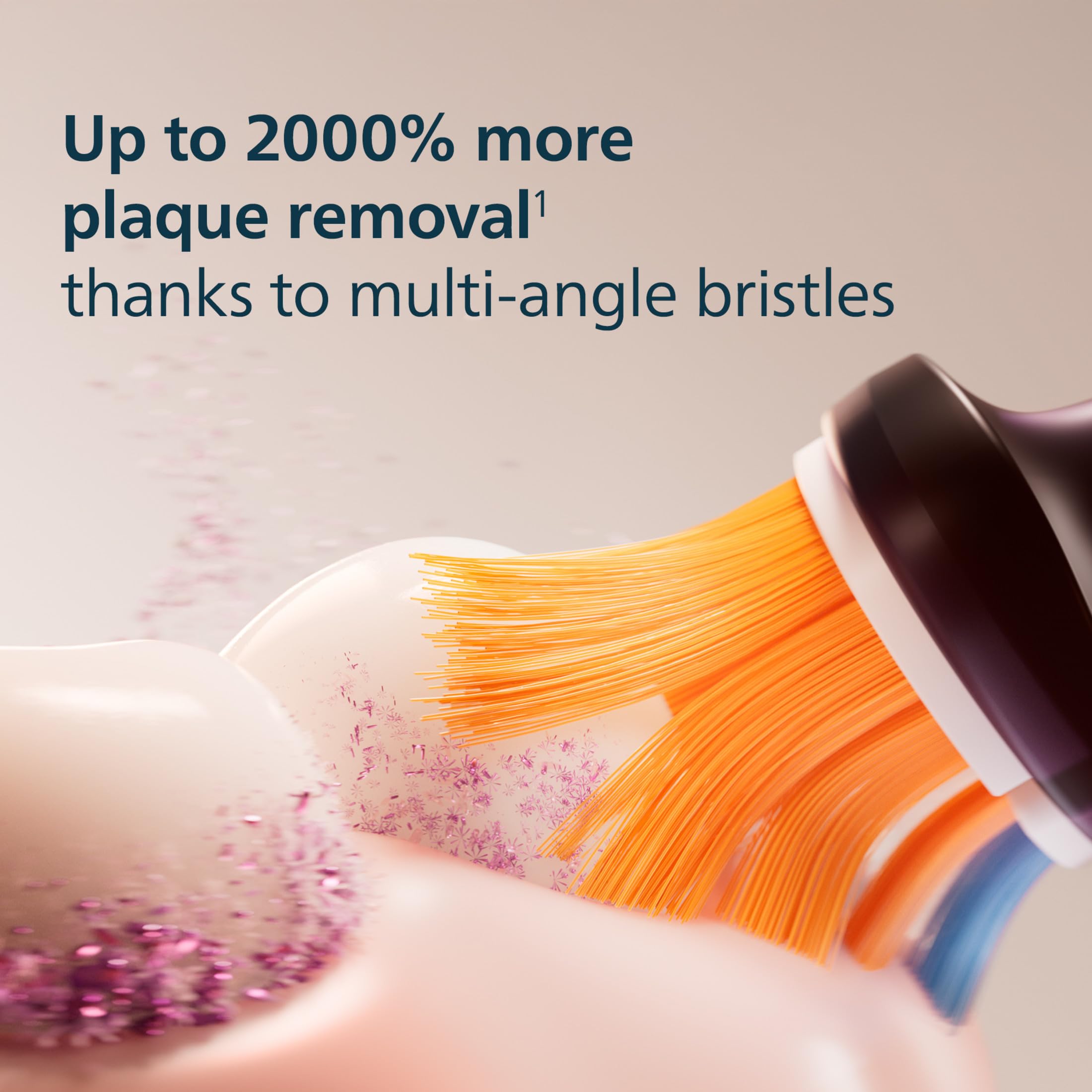 Philips Sonicare A3 comparación de tamaño junto a una moneda para percibir escala y precisión