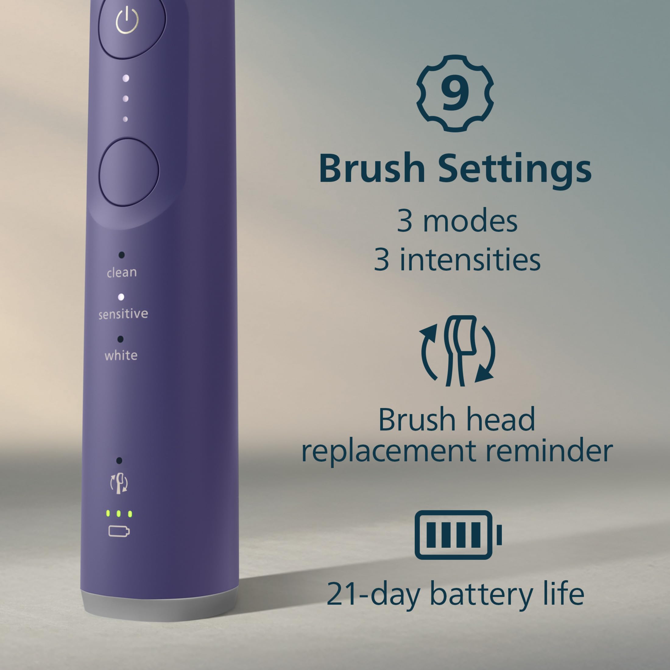 Philips Sonicare app en smartphone guiando una sesión para mejorar técnica de cepillado