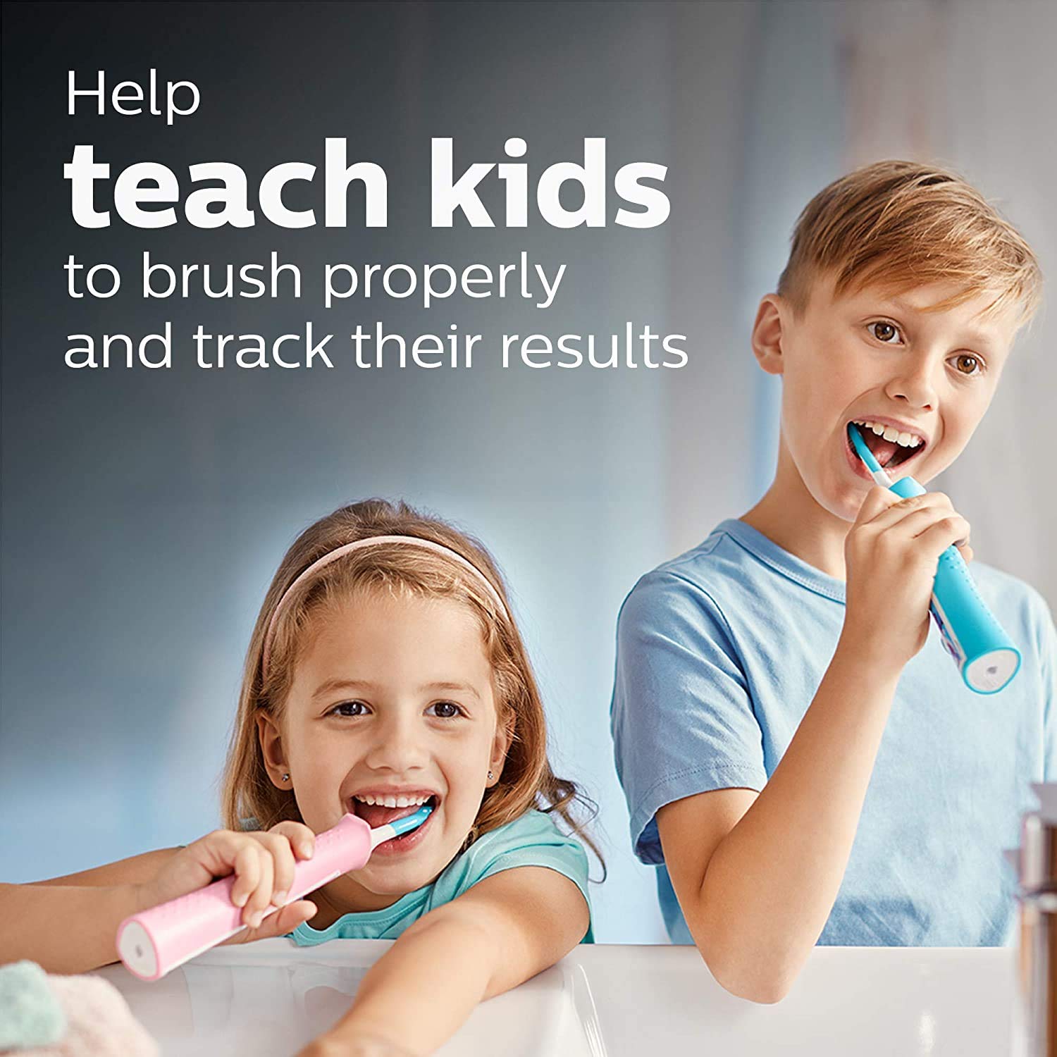 Philips Sonicare app interactiva guiando el cepillado con recompensas