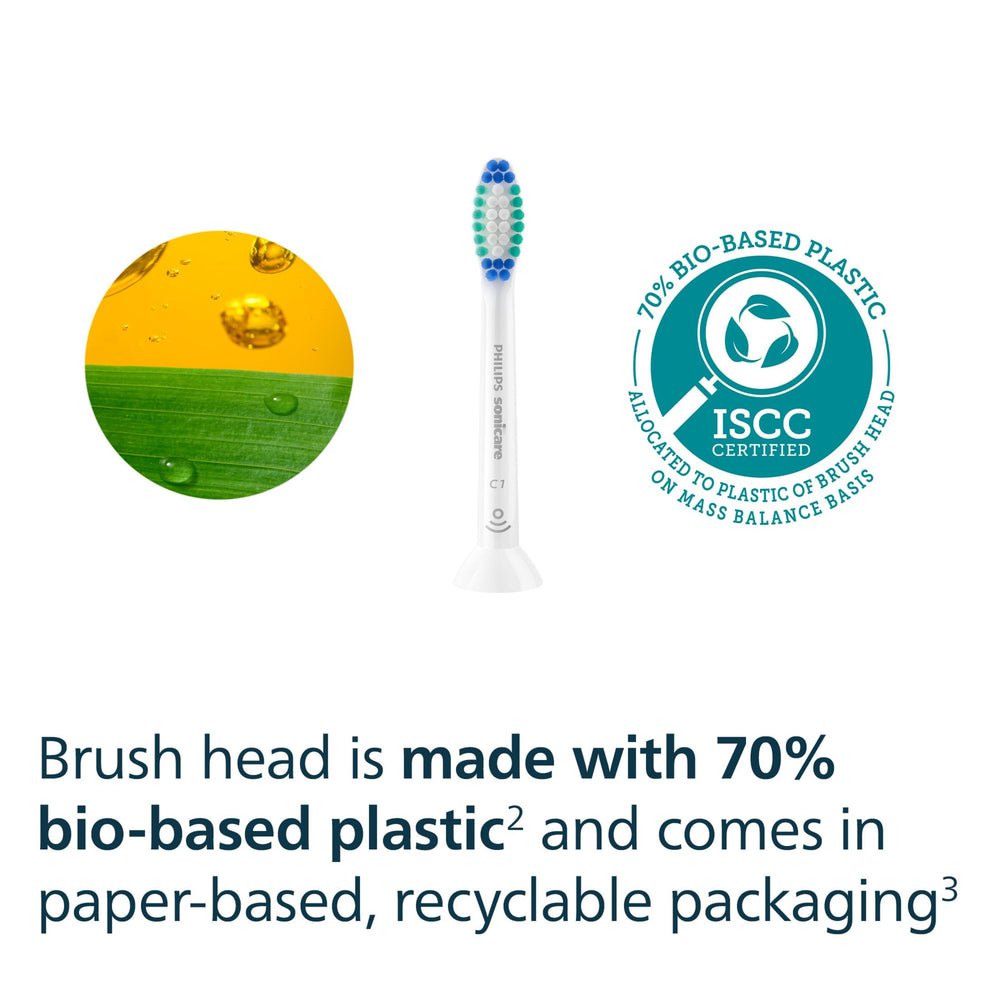 Philips Sonicare primer plano de la textura de las cerdas para acción sónica eficaz