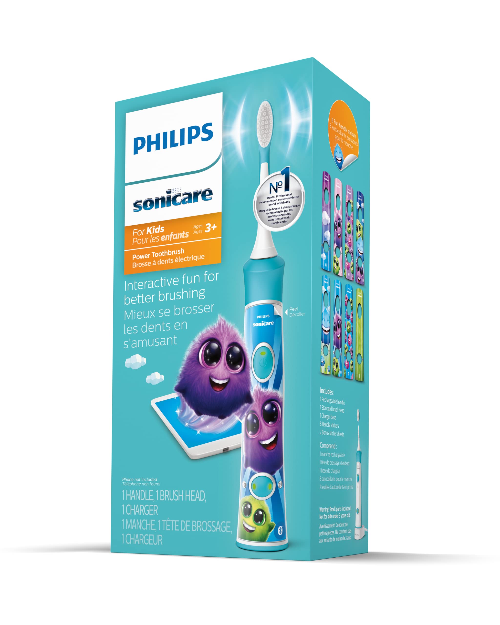 Philips Sonicare caja y etiqueta con información de características