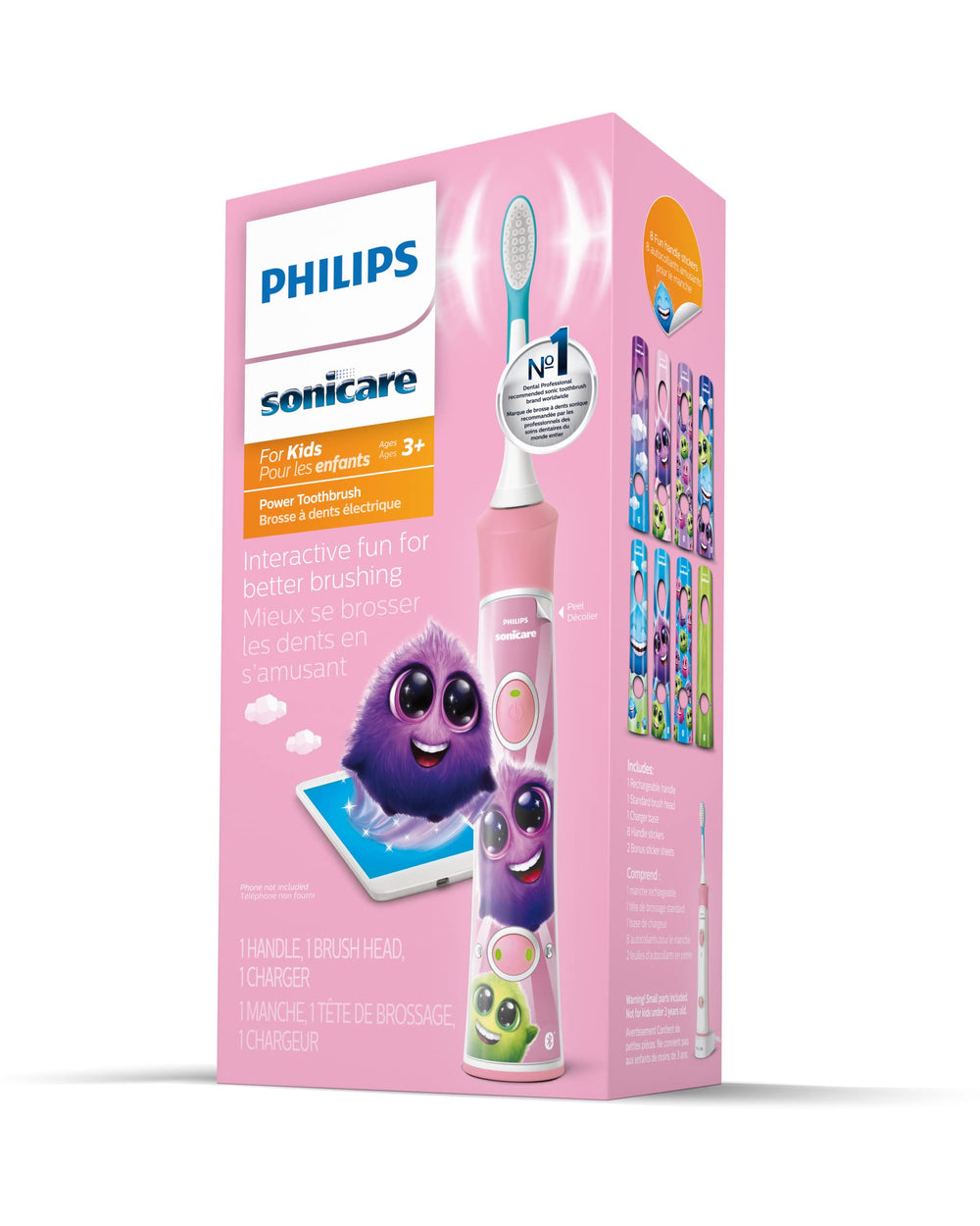 Philips Sonicare empaque con contenido, incluye mango, cabezal y base