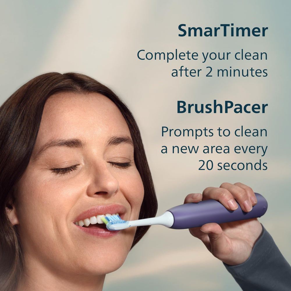 Philips Sonicare indicador de batería mostrando duración para hasta 21 días de uso