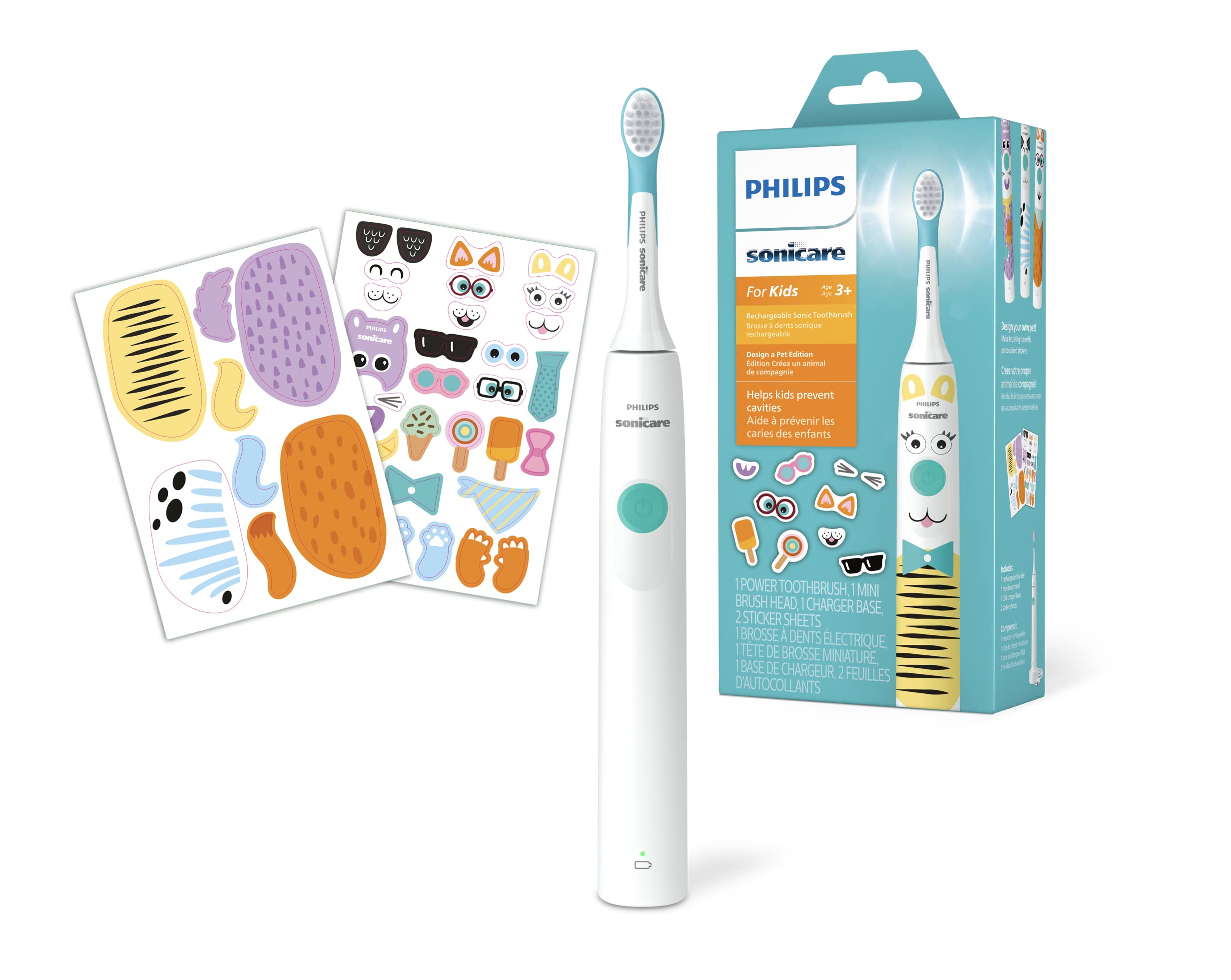 Philips Sonicare mango frontal personalizado que atrae al niño y fomenta cepillado