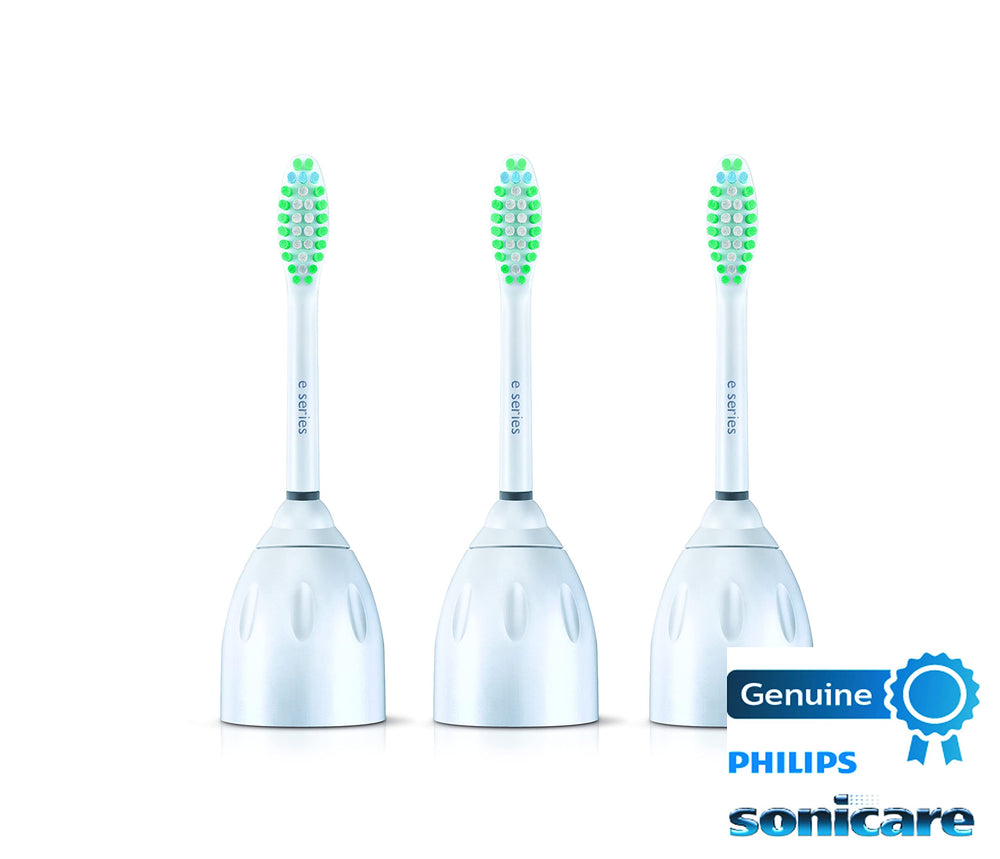 Philips Sonicare paquete abierto con los tres cabezales nuevos en caja, listo para instalação