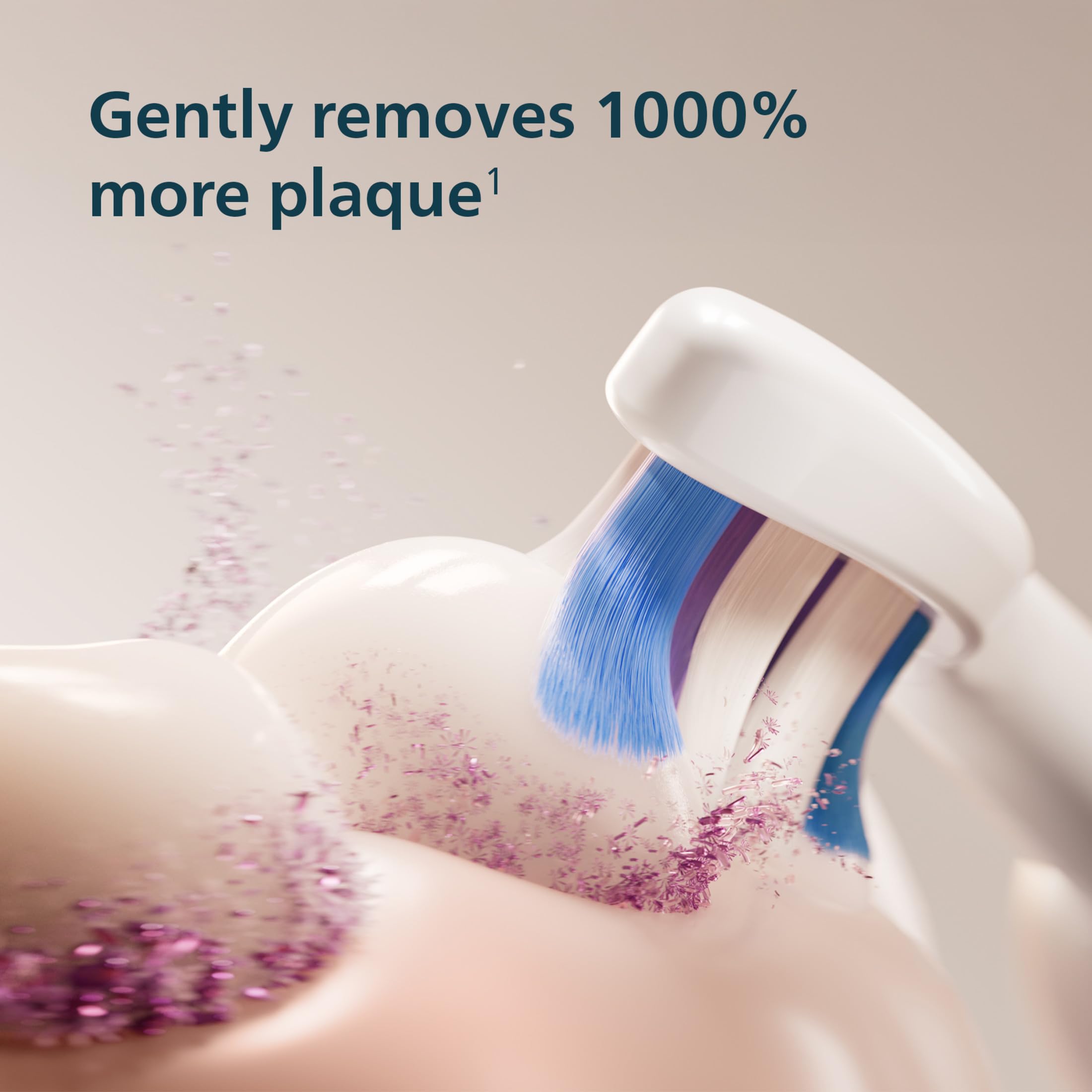 Philips Sonicare primer plano de cerdas ultra suaves, cuidado para encías
