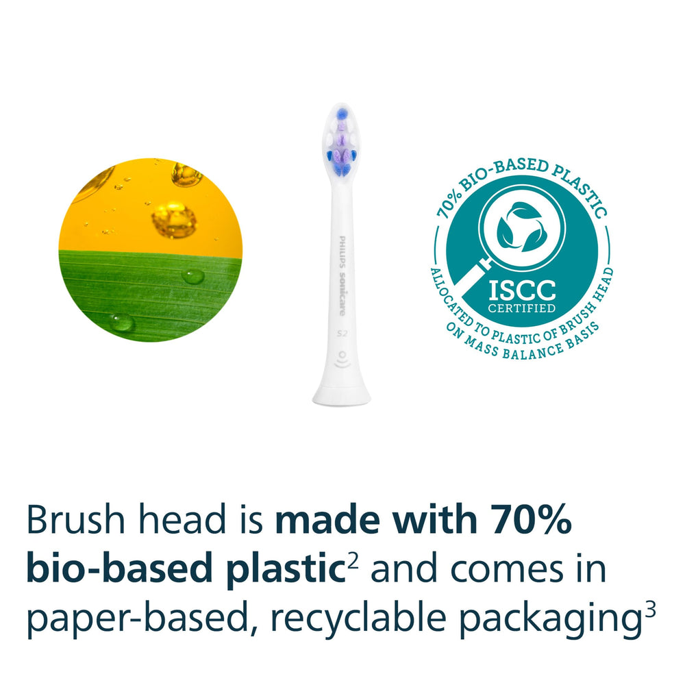 Philips Sonicare material biobasado del cabezal, menor uso de plástico fósil