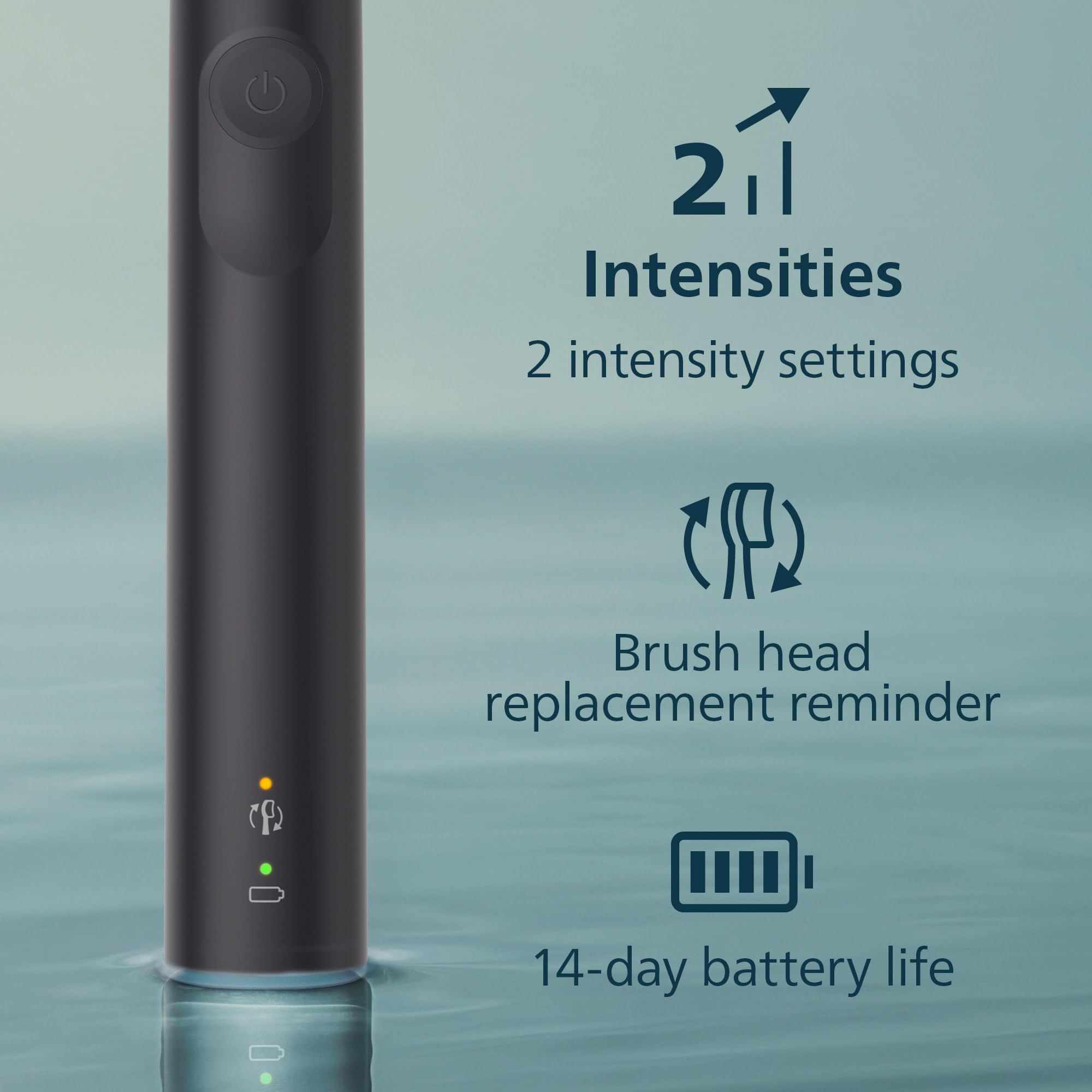 Philips Sonicare cepillo en uso en un baño moderno, limpieza eficaz diaria