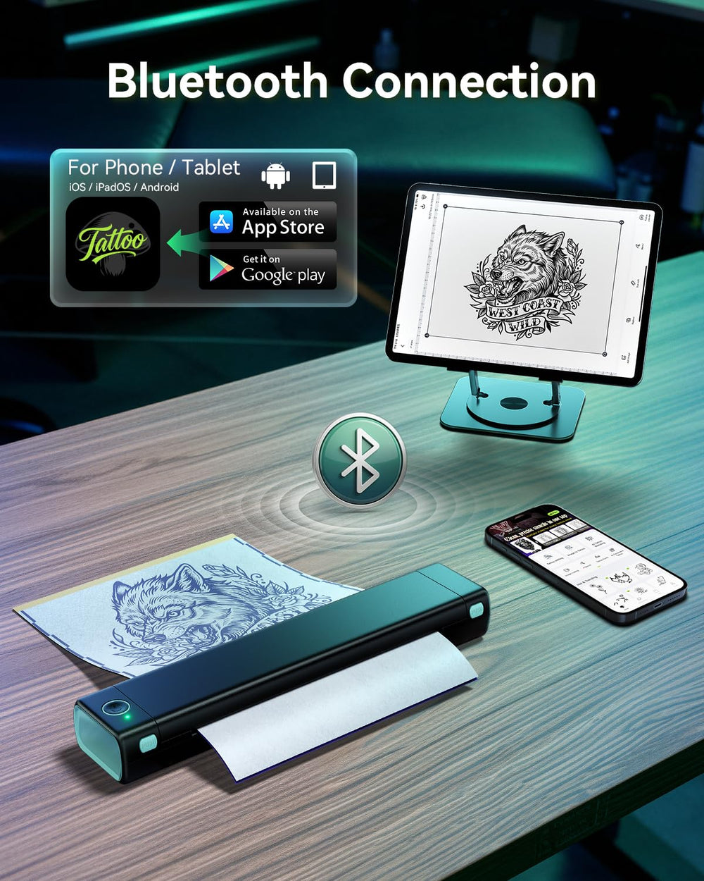 Phomemo M08F impresión en papel mostrando líneas nítidas y precisión