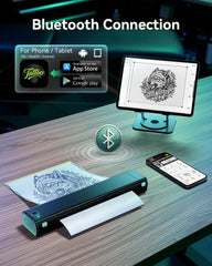 Phomemo M08F impresión en papel mostrando líneas nítidas y precisión