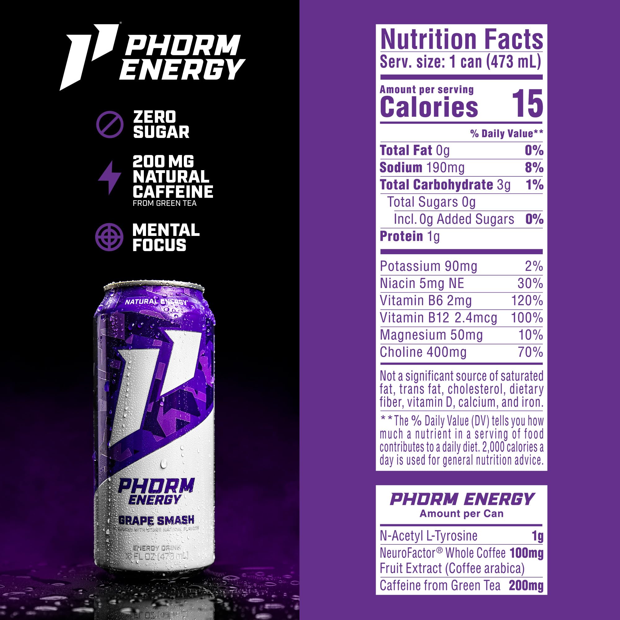 PHORM ENERGY comparación de tamaño en mano para entender la porción práctica