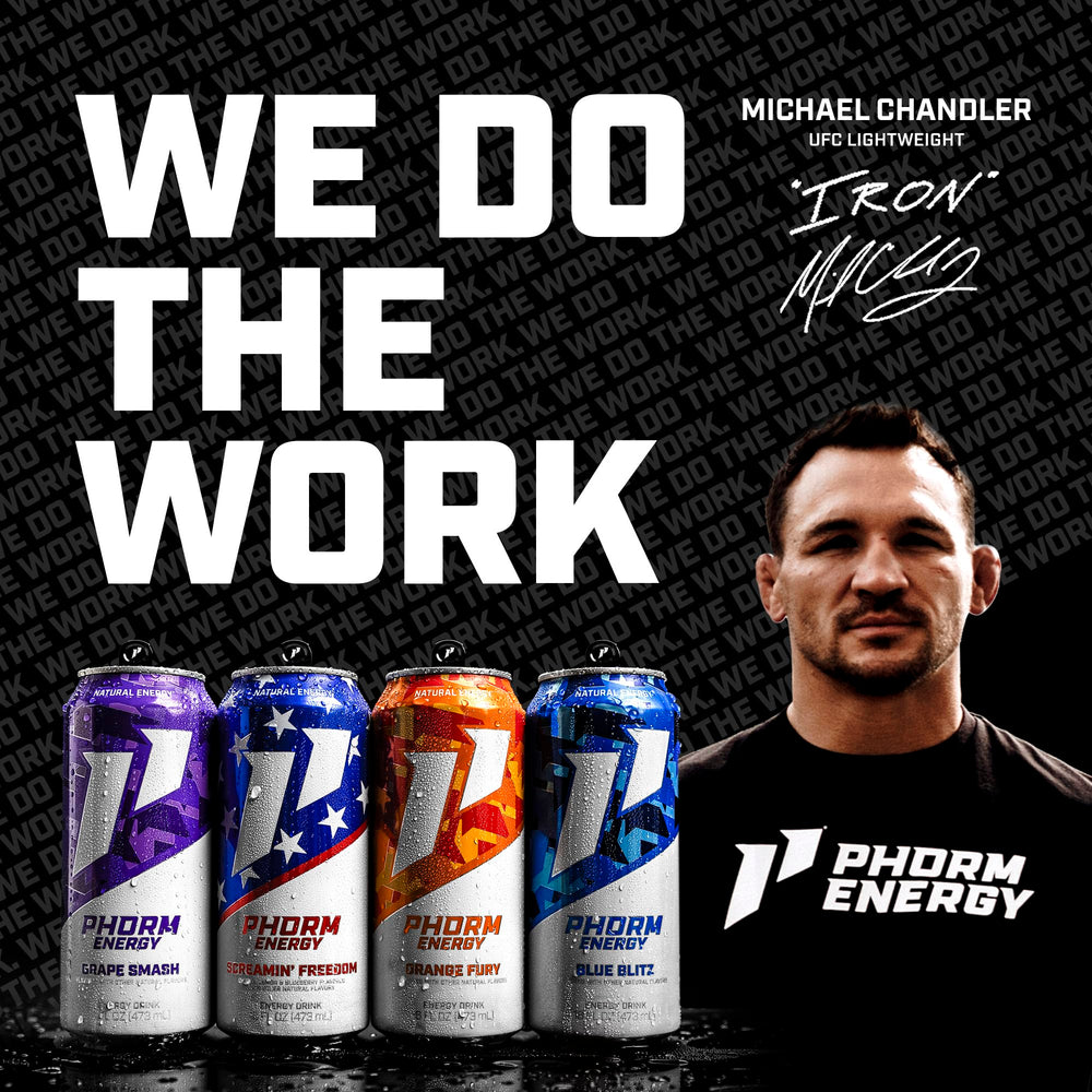 PHORM ENERGY etiqueta con ingredientes clave beneficiando enfoque y electrolitos