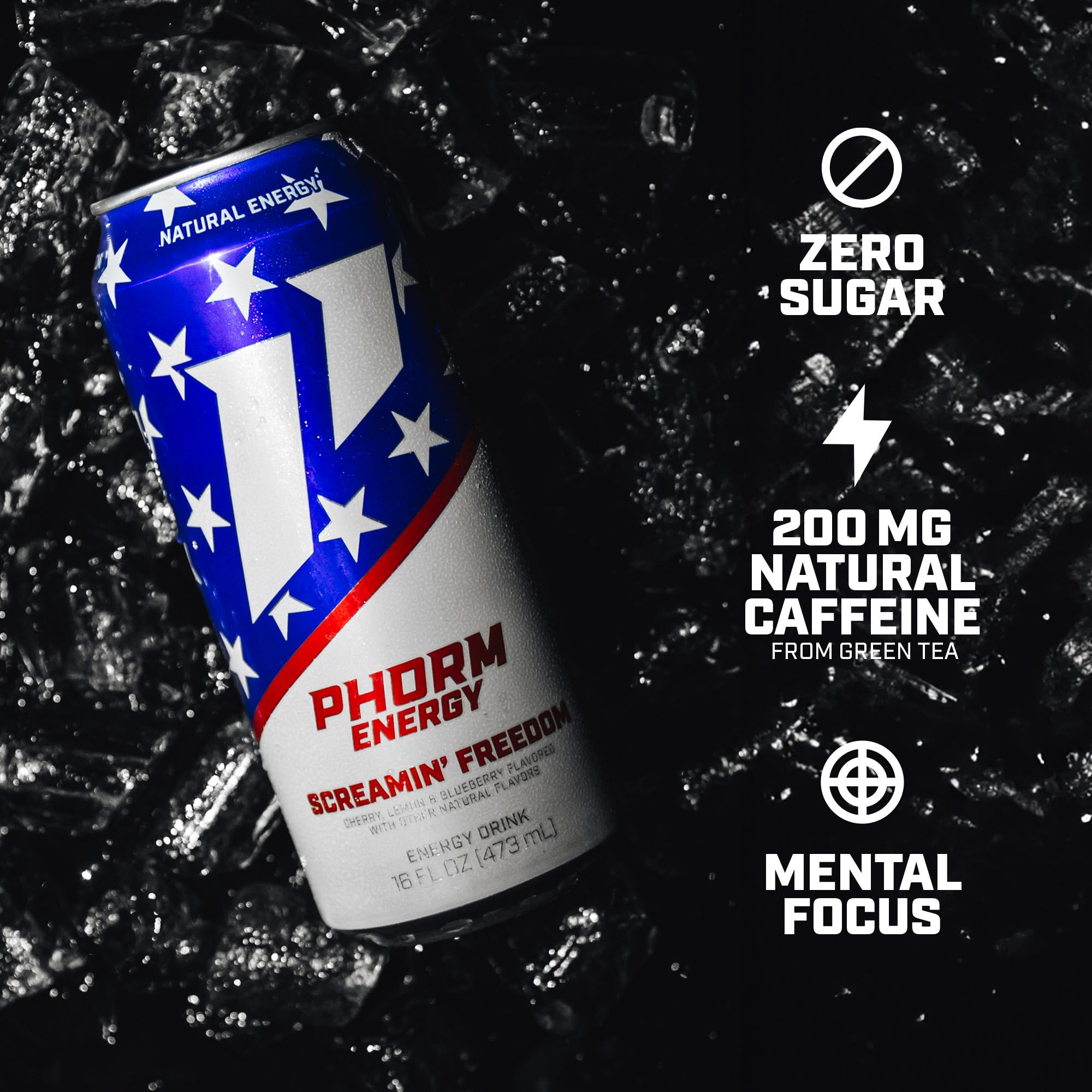 PHORM ENERGY lata en mano para comparar tamaño y portabilidad