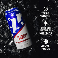 PHORM ENERGY lata en mano para comparar tamaño y portabilidad
