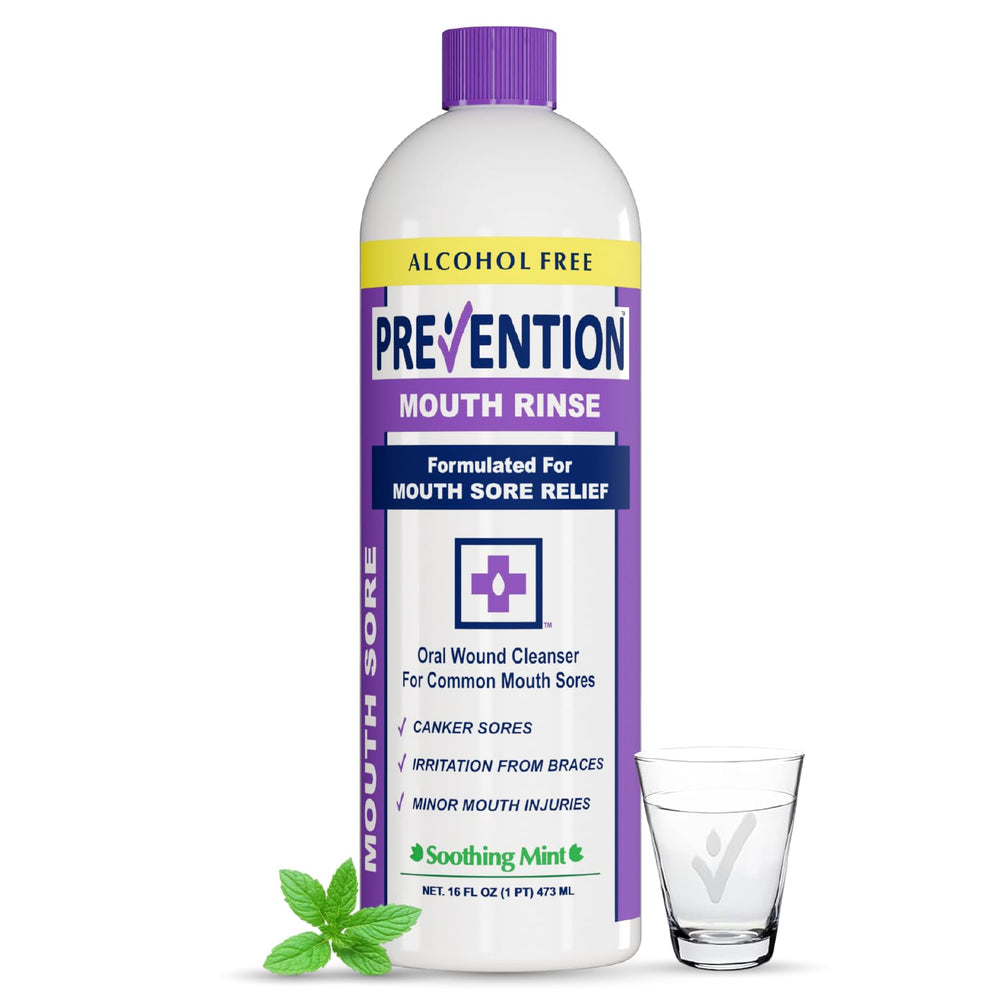 PHS Brands Prevention enjuague frontal botella de 16 oz para alivio bucal