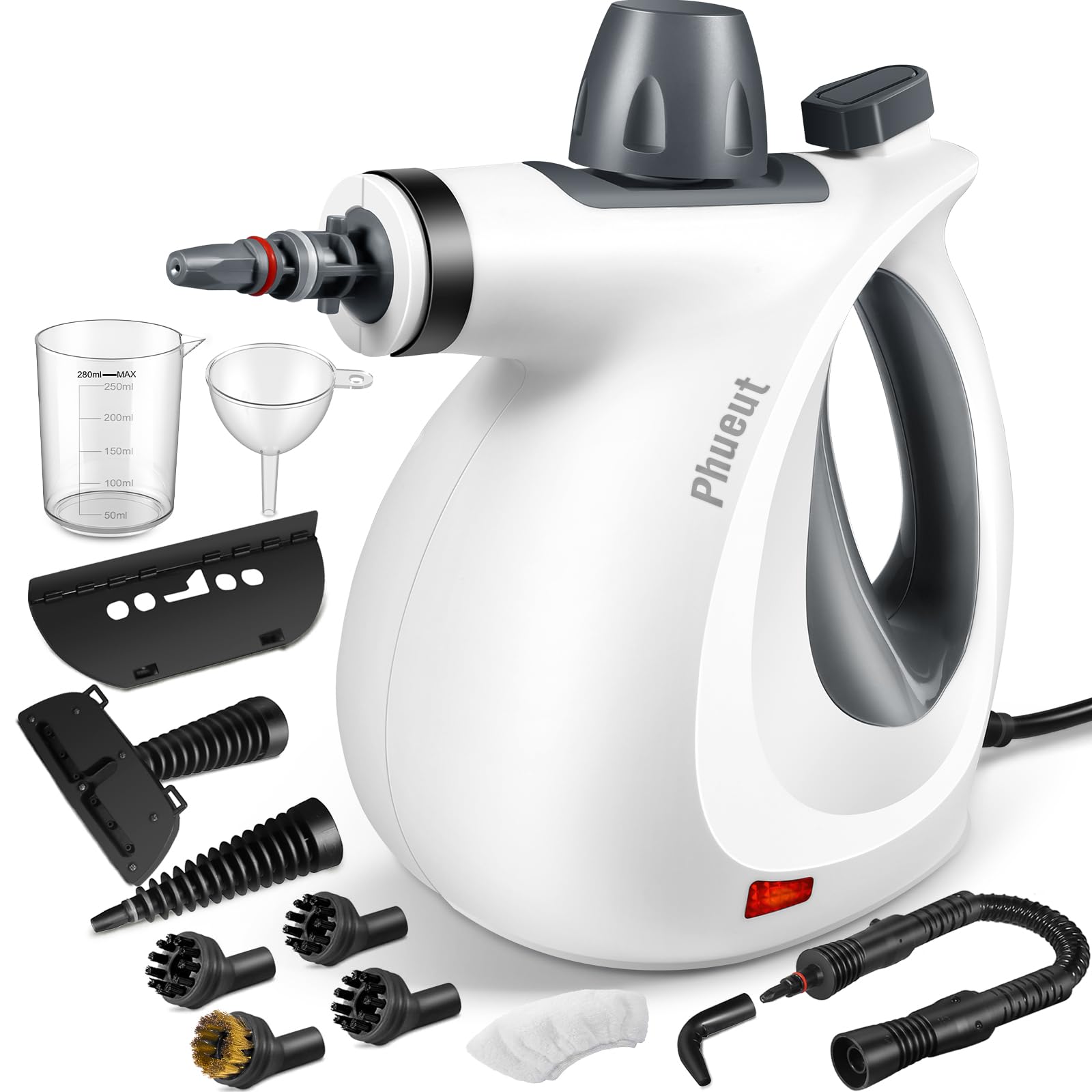 Phueut vista frontal del vaporizador de mano, diseño compacto y fácil transporte