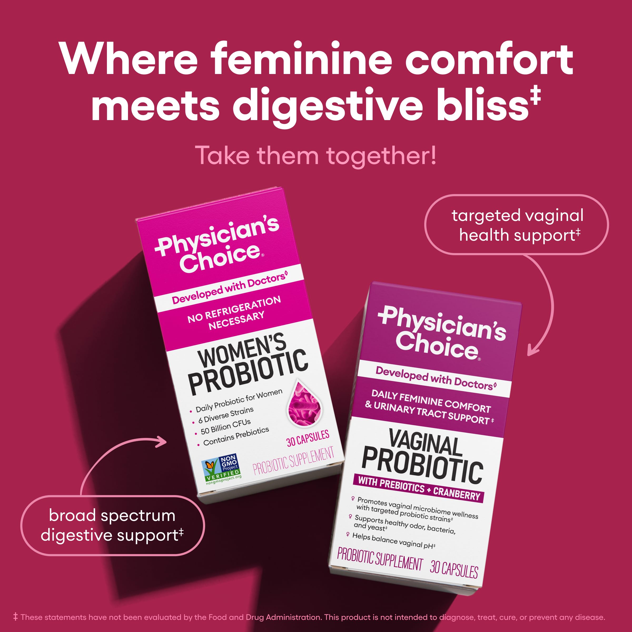 Physician's CHOICE empaque con sello de pruebas de calidad y pureza