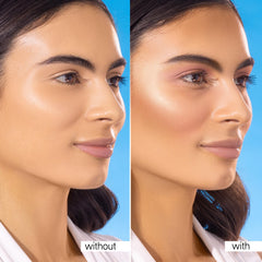 Physicians Formula paleta abierta aplicada con brocha mostrando combinación de colores