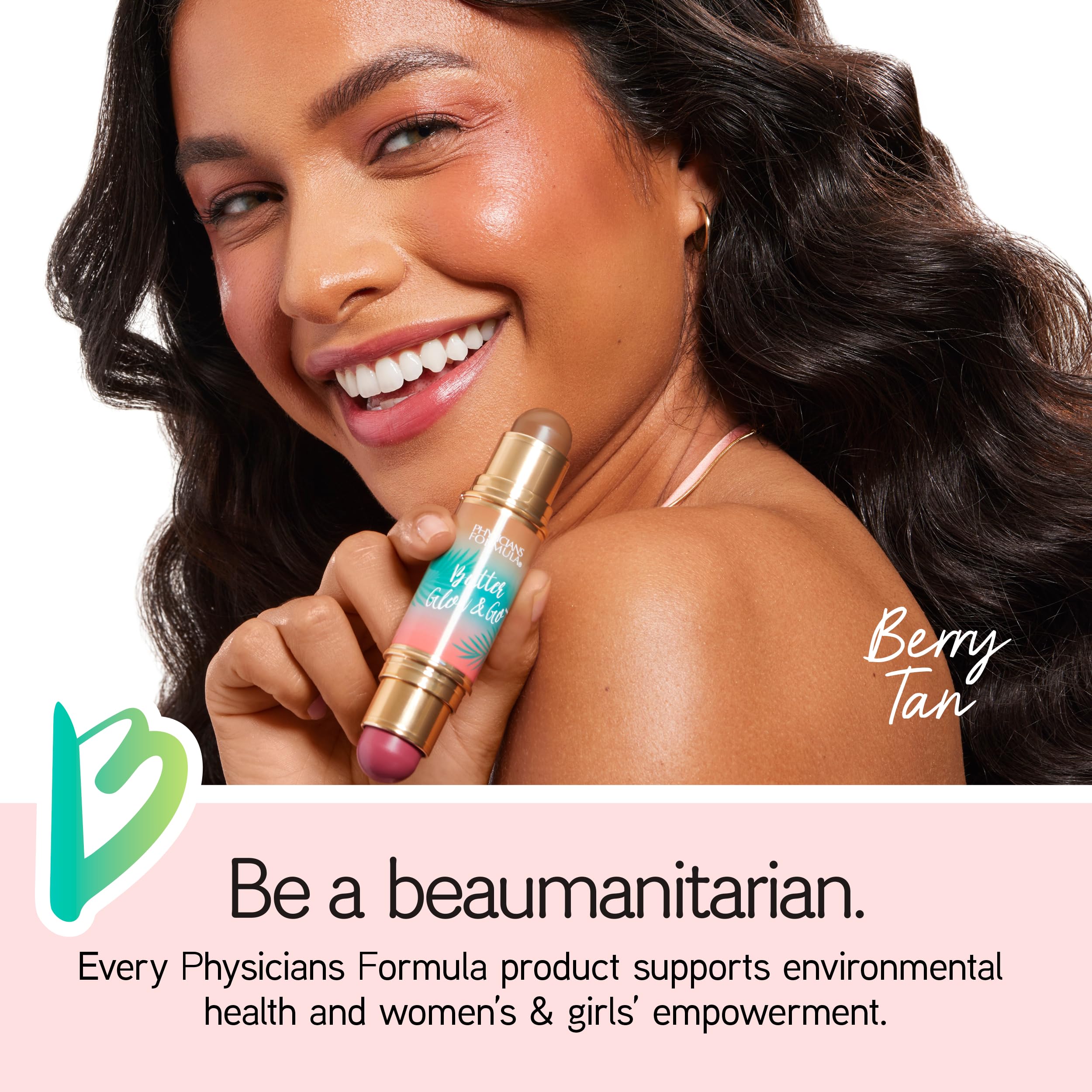 Physicians Formula aplicación en mejillas y ojos ejemplificando un look natural y rápido