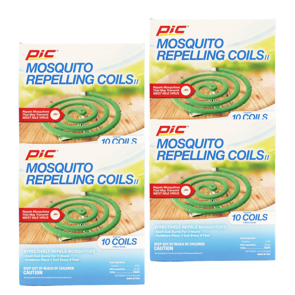 PIC paquete frontal con 4 packs de 10 espirales, solución práctica para exteriores