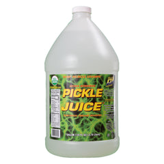 Pickle Juice gallon front label showing brand and extra strength benefits