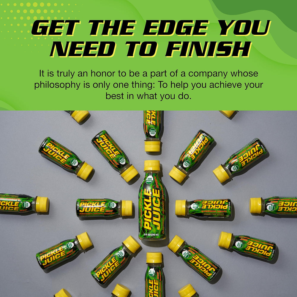Pickle Juice bedside bottle for nighttime cramp prevention and recovery