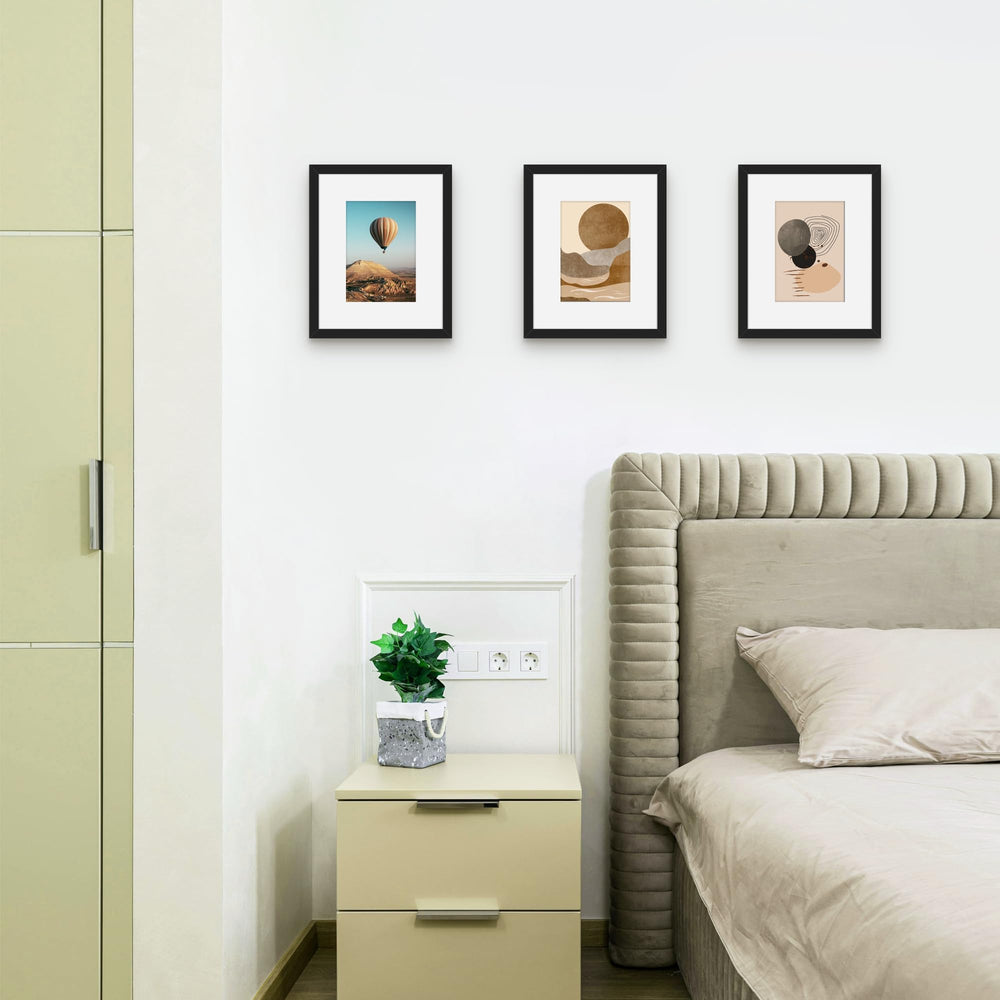 Picrit detalle de textura del marco en madera reconstituida con acabado liso, aspecto premium