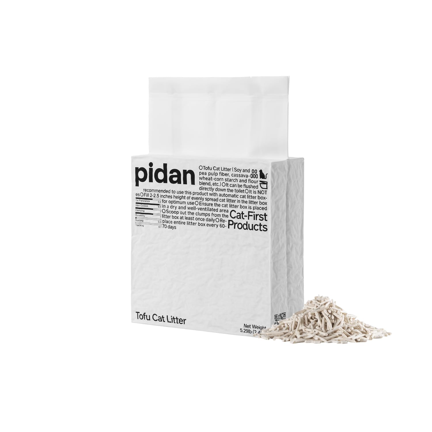 pidan frontal del paquete mostrando marca y beneficios ecológicos