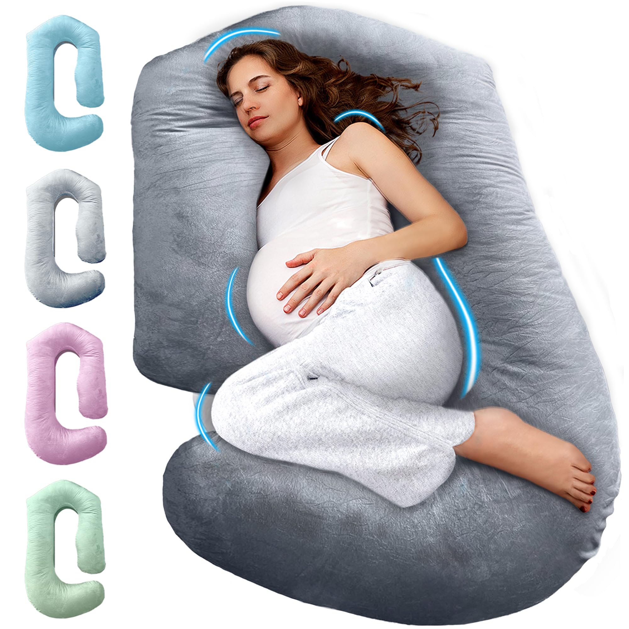 PILLANI almohada frontal mostrando forma U+V+C y soporte integral