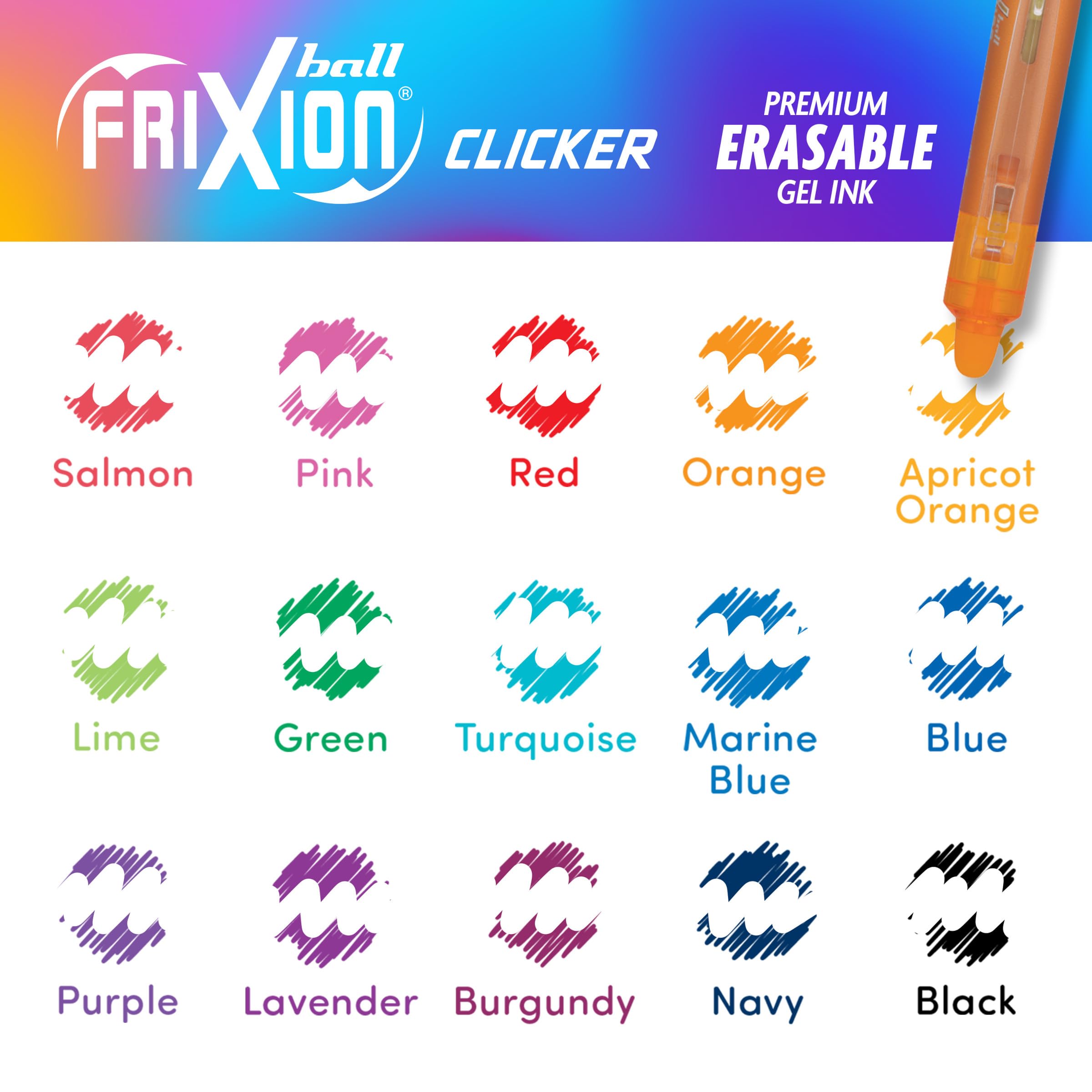 PILOT FriXion demostración de borrado por fricción sin dañar el papel