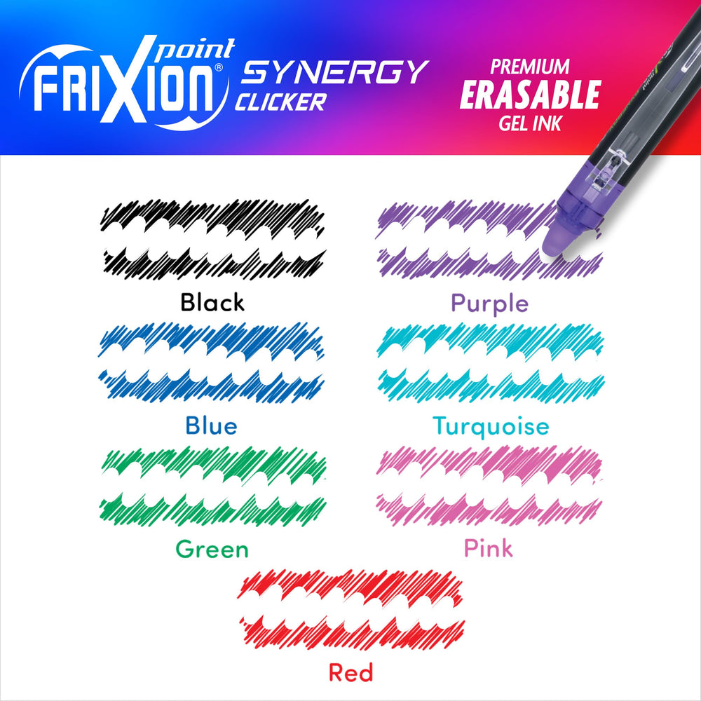 PILOT FriXion set de colores dispuesto para codificación visual y creatividad