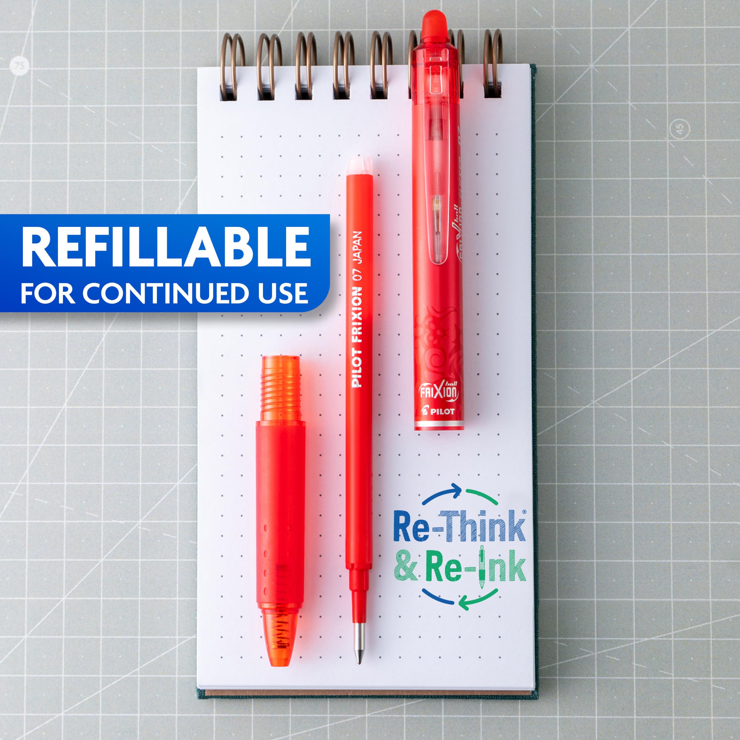 PILOT FriXion uso en cuaderno durante bullet journal y planificación clara