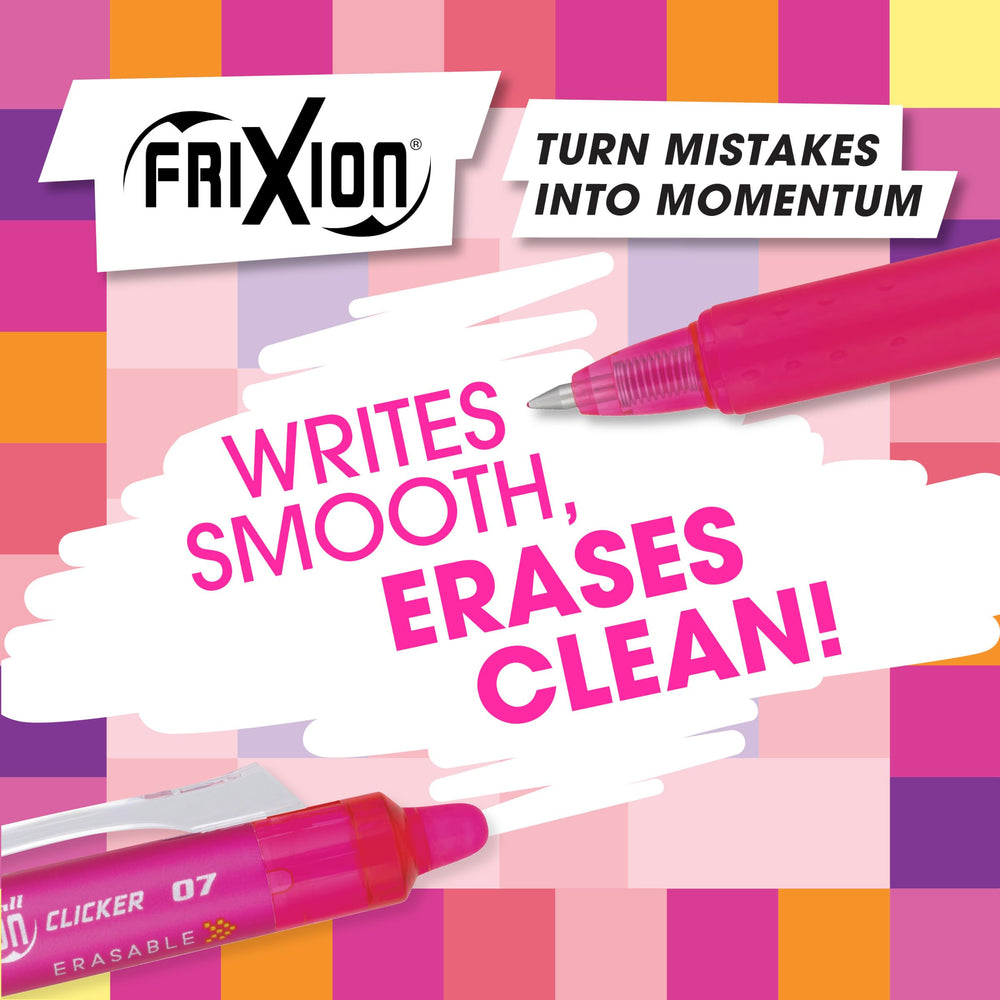 PILOT FriXion Vibe gama de colores rosa y púrpura para inspirar creatividad