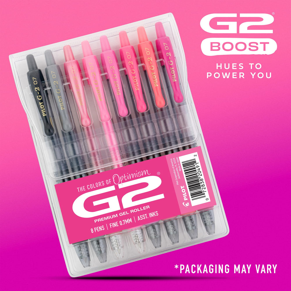 PILOT G2 detalle de la punta 0,7 mm para trazos precisos y uniformes