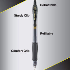 PILOT G2 rubber grip close-up providing comfortable long writing benefit