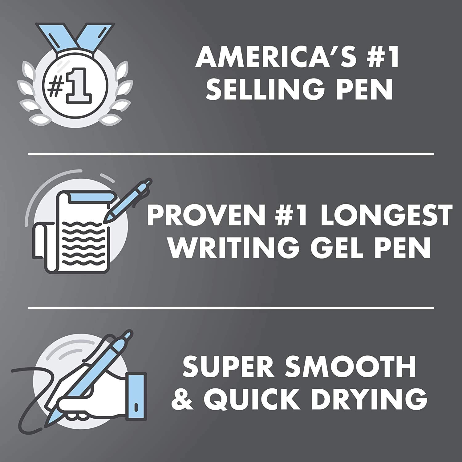 PILOT G2 refill components displayed illustrating refillable, cost-saving benefit