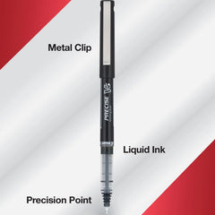 PILOT Precise V5 trazo de tinta líquida en papel destacando suavidad y consistencia