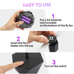 PIMAG ventilador plegado listo para transportar, portátil y sin cables