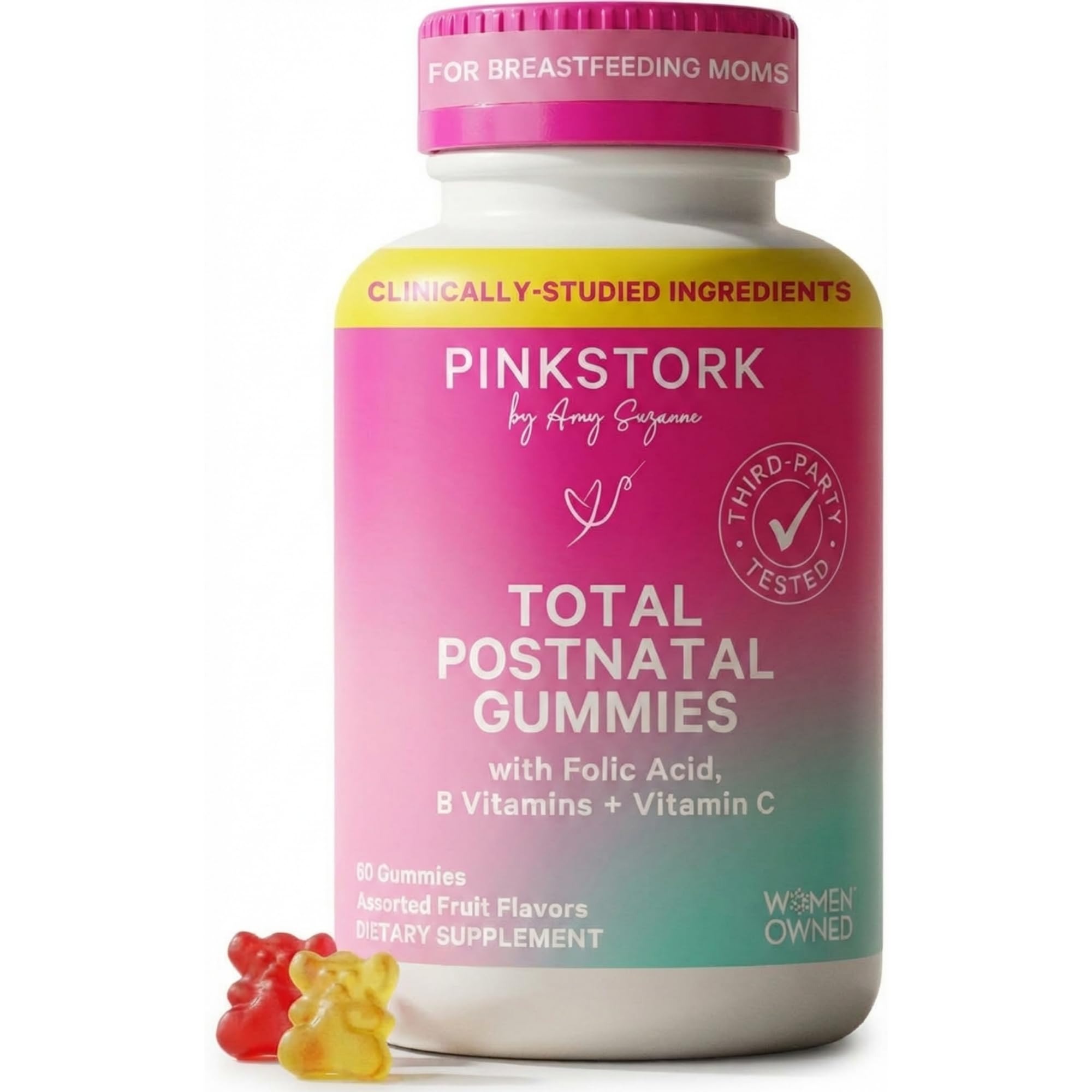 Pink Stork frasco delantero del producto mostrando el envase y la marca