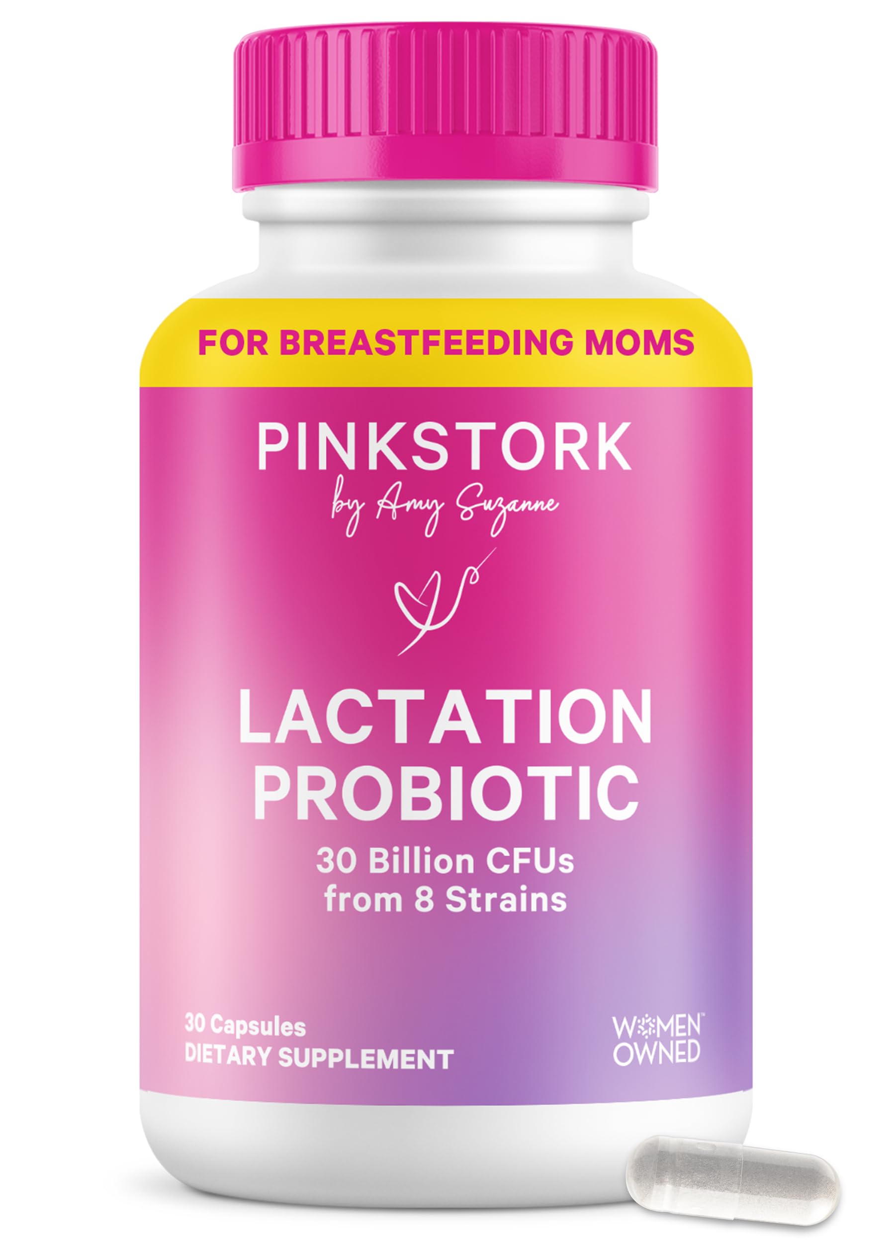 Pink Stork frente del envase mostrando fórmula para lactancia y beneficio digestivo