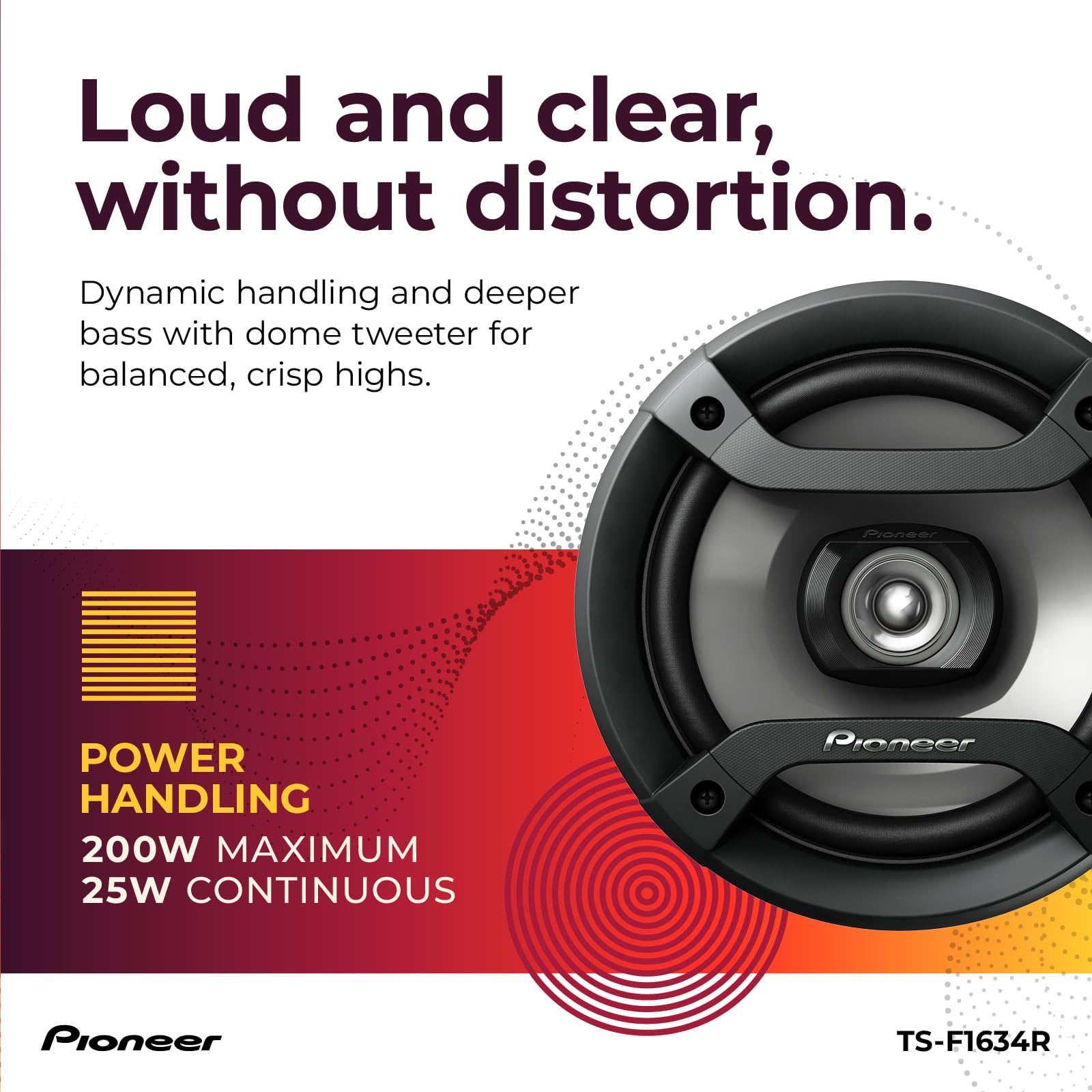 Pioneer TS-F1634R instalado en puerta de coche mejora experiencia auditiva