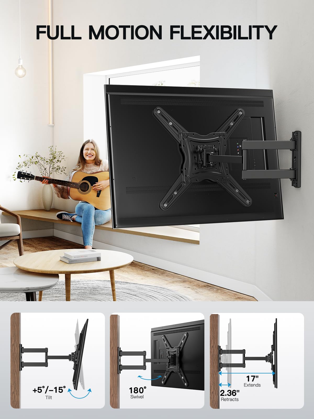 Pipishell extended arm illustrating full 17-inch extension for flexible viewing
