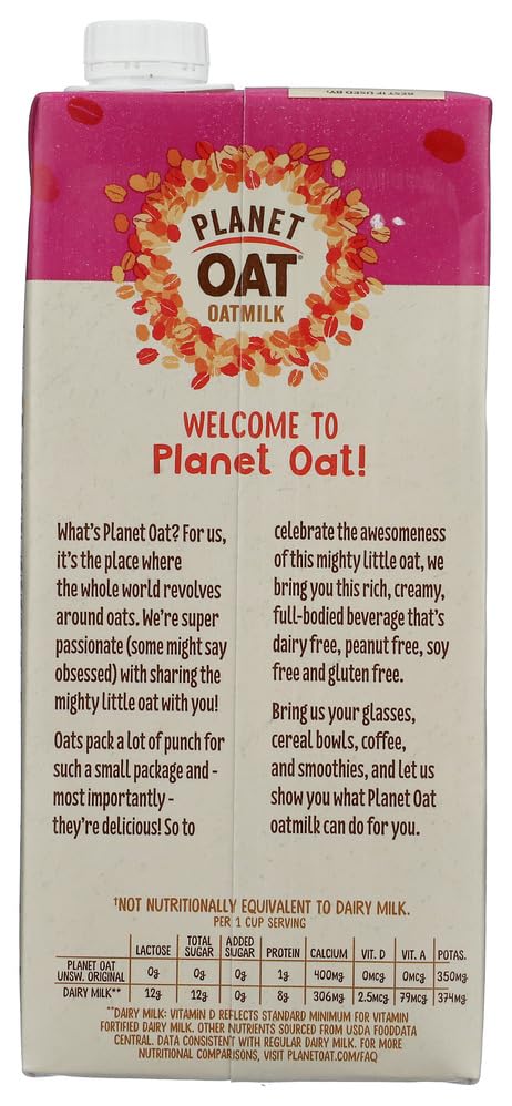 Planet Oat vertido en vaso para café, cremosidad visible y buena textura para bebidas