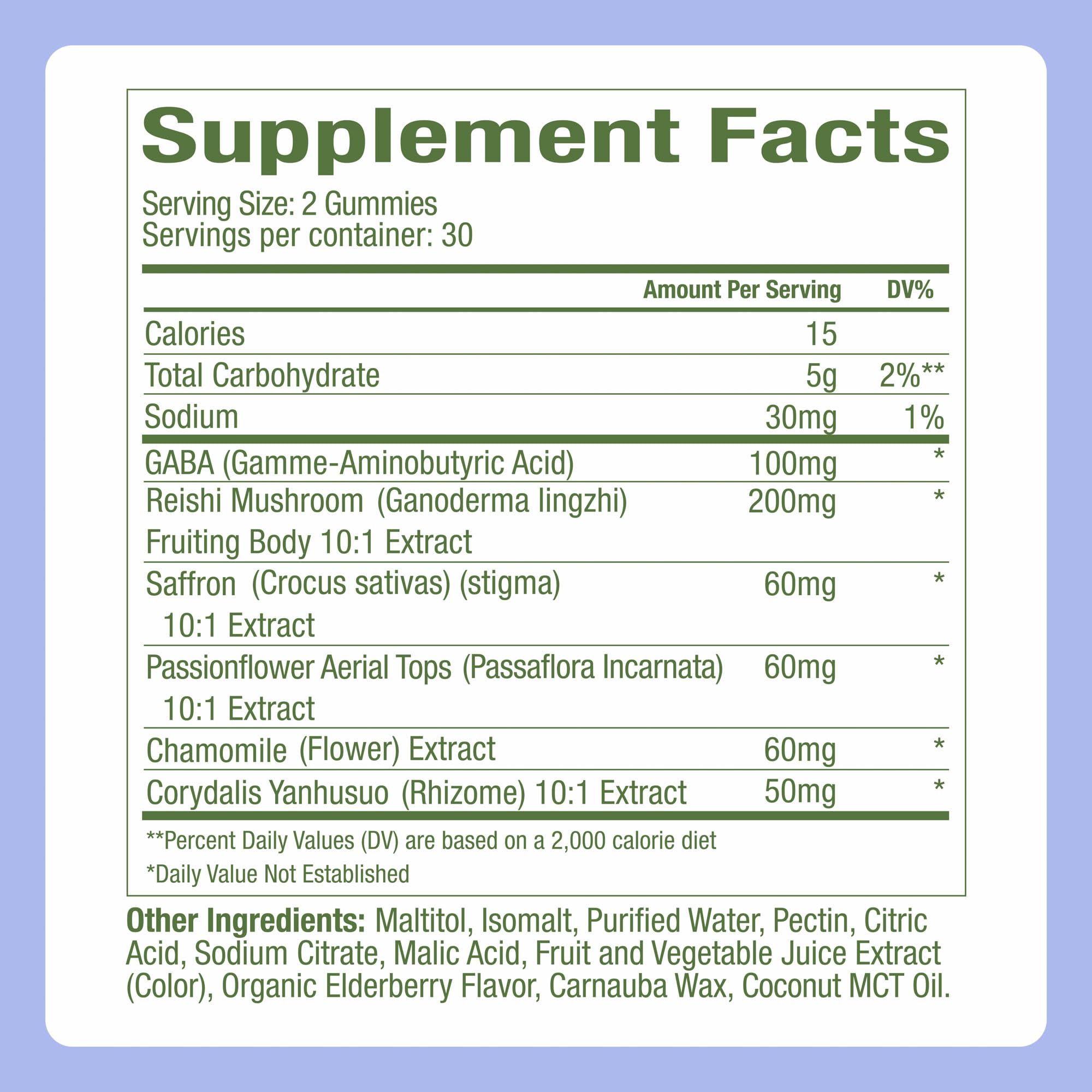 Plant People: etiqueta nutricional legible de WonderSleep con lista clara de ingredientes