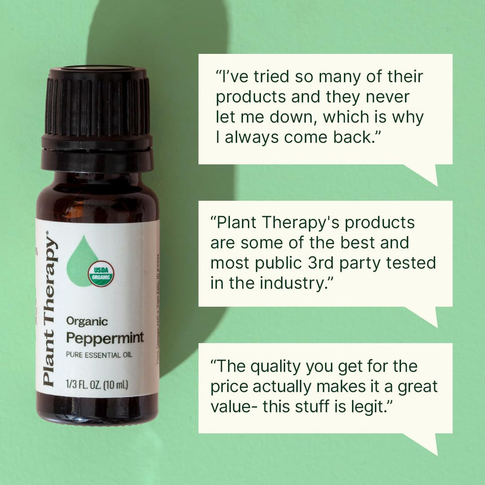 Plant Therapy aceite de menta en difusor creando ambiente fresco y estimulante