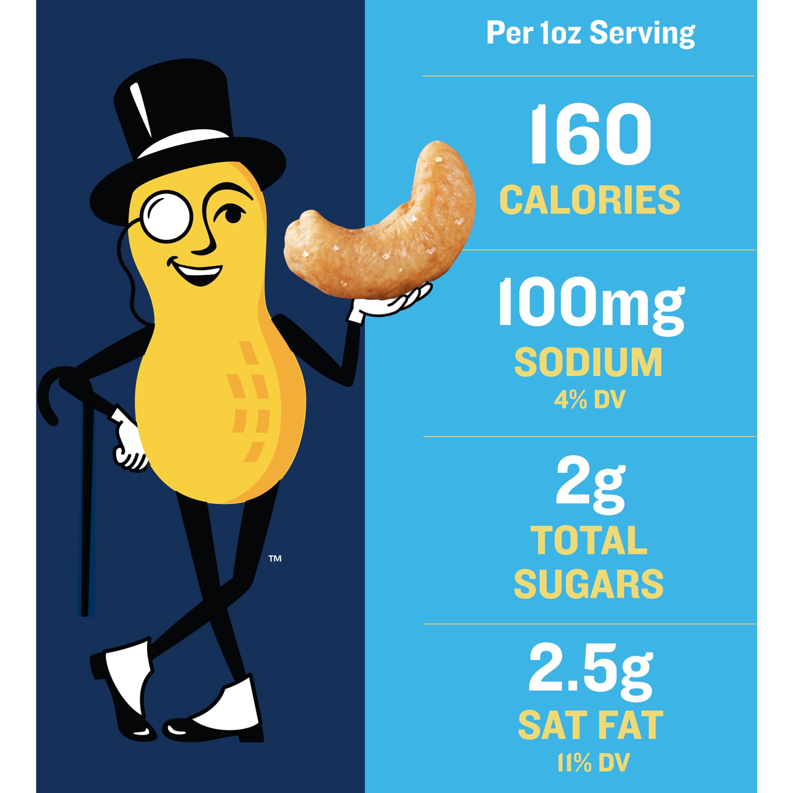 PLANTERS anacardos sobre escritorio, snack proteico para el trabajo