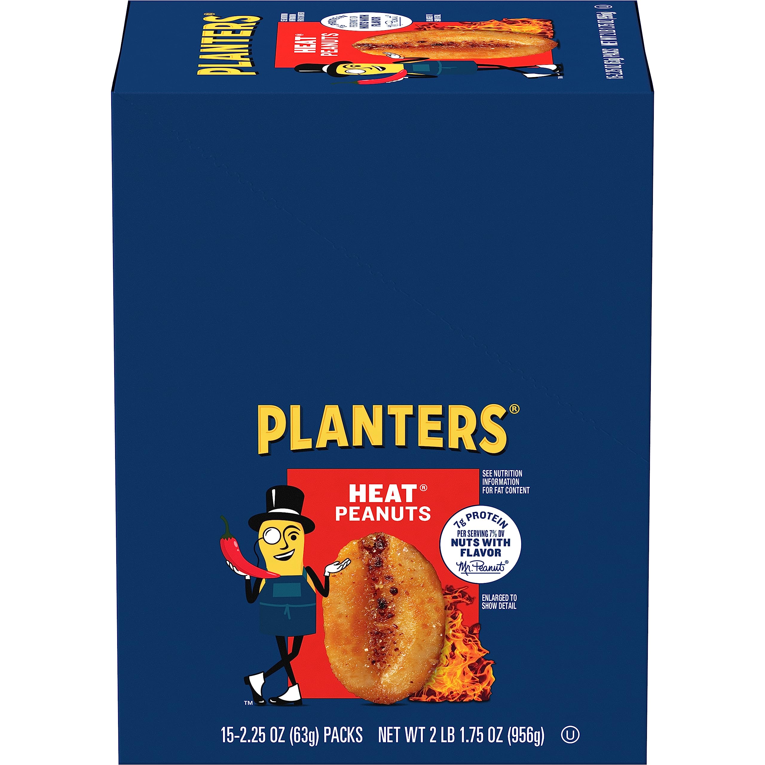 PLANTERS paquete frontal mostrando diseño y conveniencia para snacks