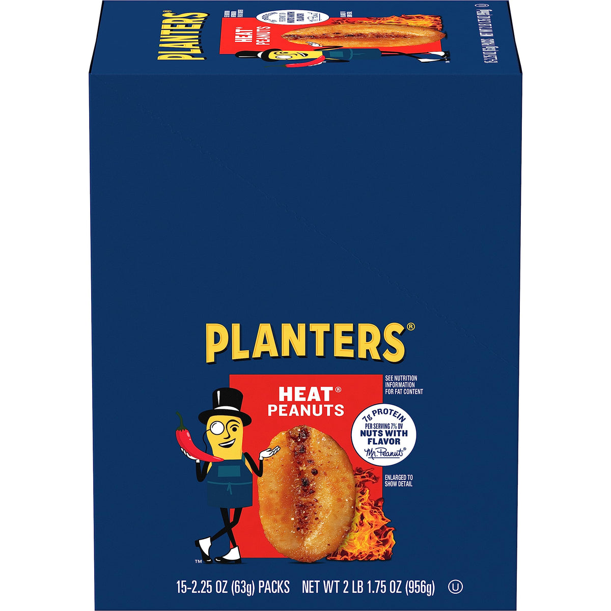 PLANTERS paquete frontal mostrando diseño y conveniencia para snacks