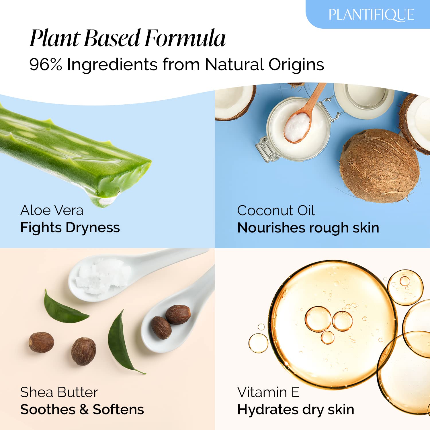 PLANTIFIQUE ingredientes naturales aceite de coco karité macadamia para nutrición